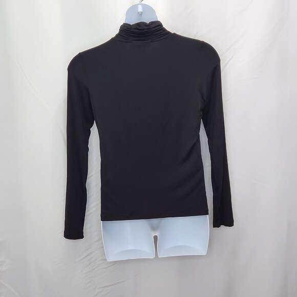 NEW Jillian & Nicole Mock Neck Knit Top Womens Large Black Long Sleeve TT03X - Picture 3 of 6